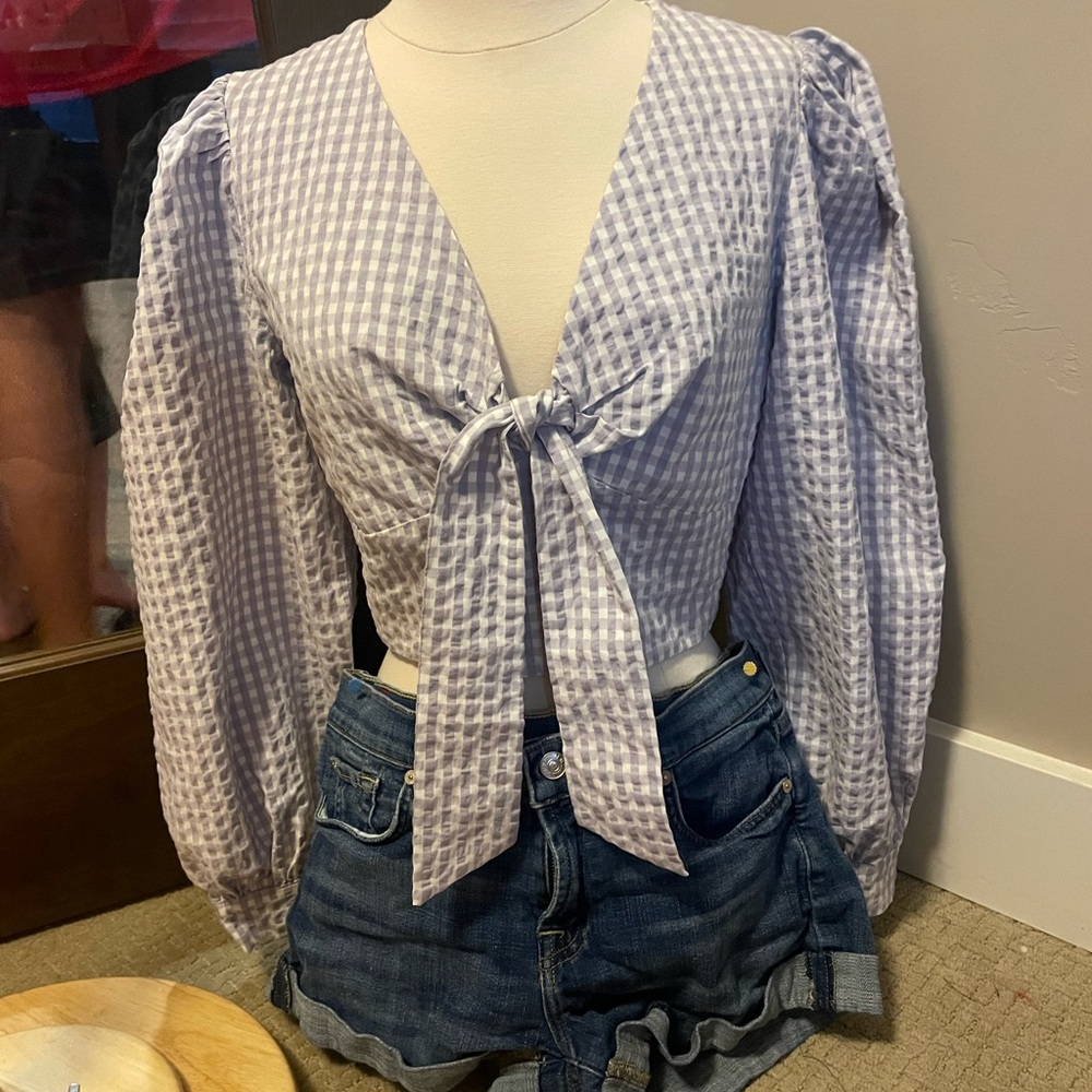 Anthro gingham shirt